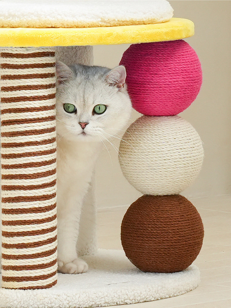 Toto Ball Chair Cat Climbing Frame | Artistic Living Meets Multi-Play Fun