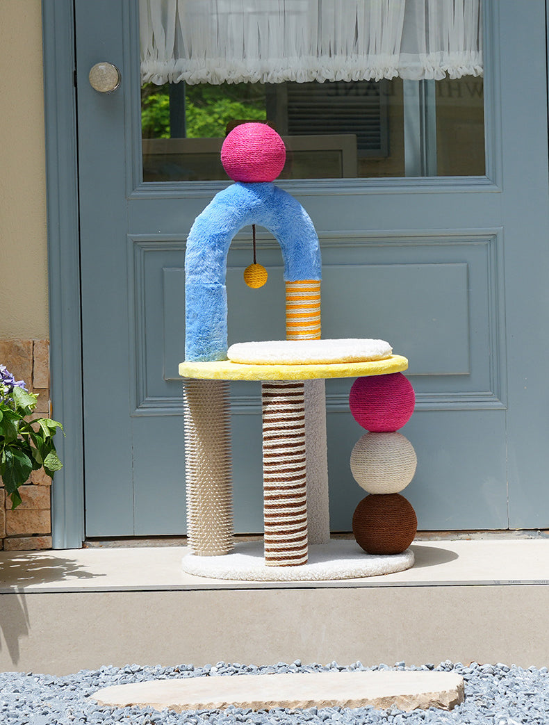 Toto Ball Chair Cat Climbing Frame | Artistic Living Meets Multi-Play Fun