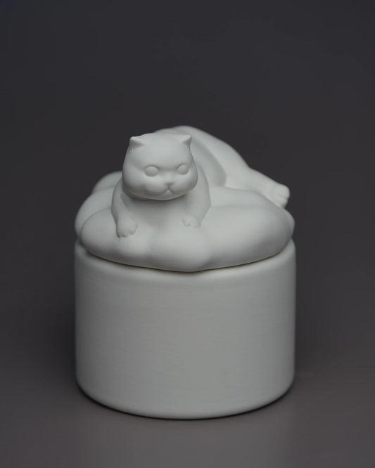 🐾 Custom Ceramic Pet Urn | “Cloud Sleep” Edition