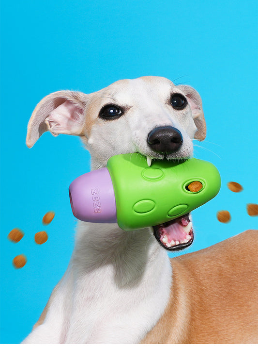 Mushroom Chew Toy – Interactive Treat Dispenser for Dogs