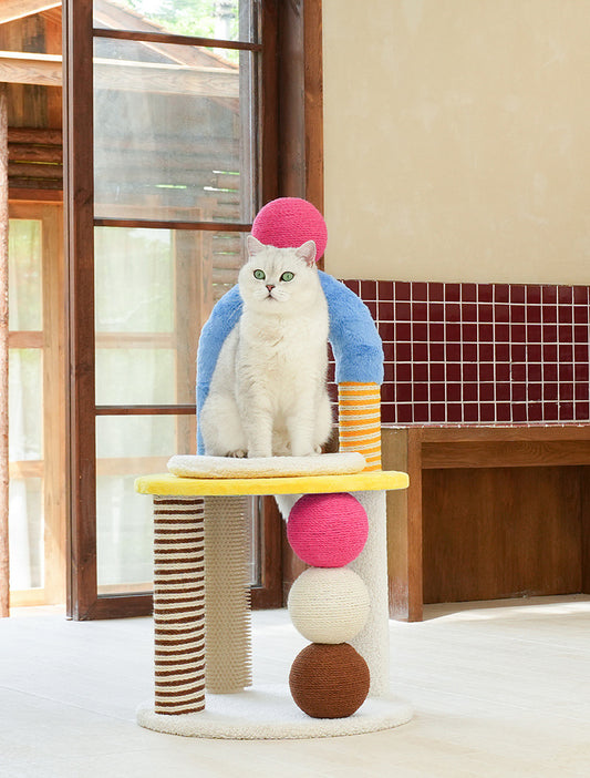Toto Ball Chair Cat Climbing Frame | Artistic Living Meets Multi-Play Fun
